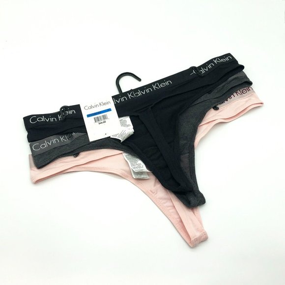 Calvin Klein Womens 3-Pack Ultimate Comfort Cotton Stretch Thong Panties L | XL - Picture 9 of 9